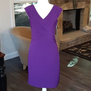 London Times Layered Purple Dress